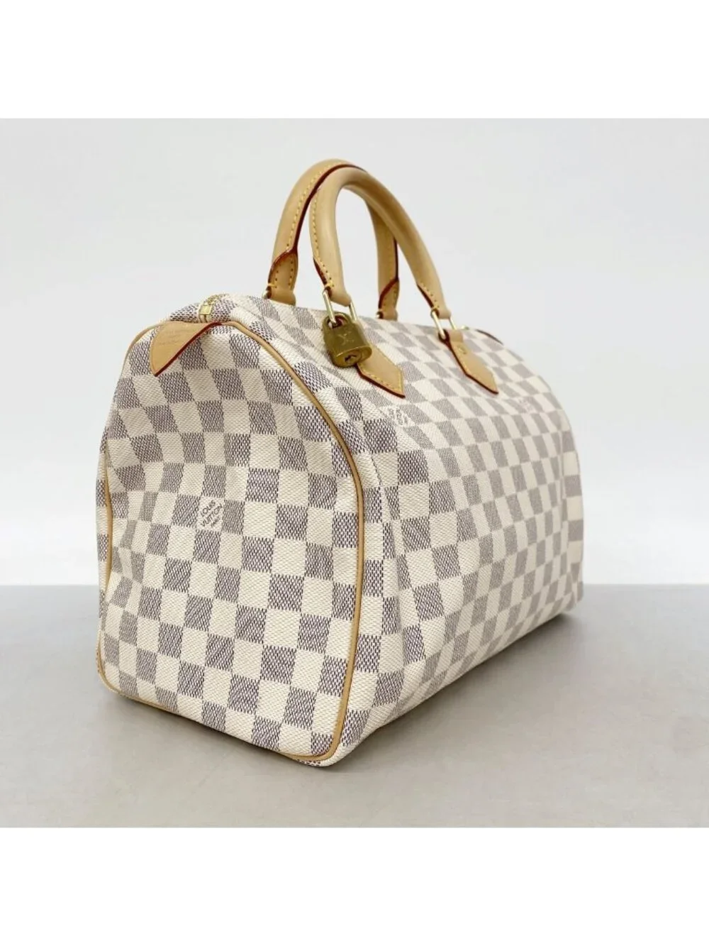 Louis Vuitton Damier Azur Speedy 30 White Handbag